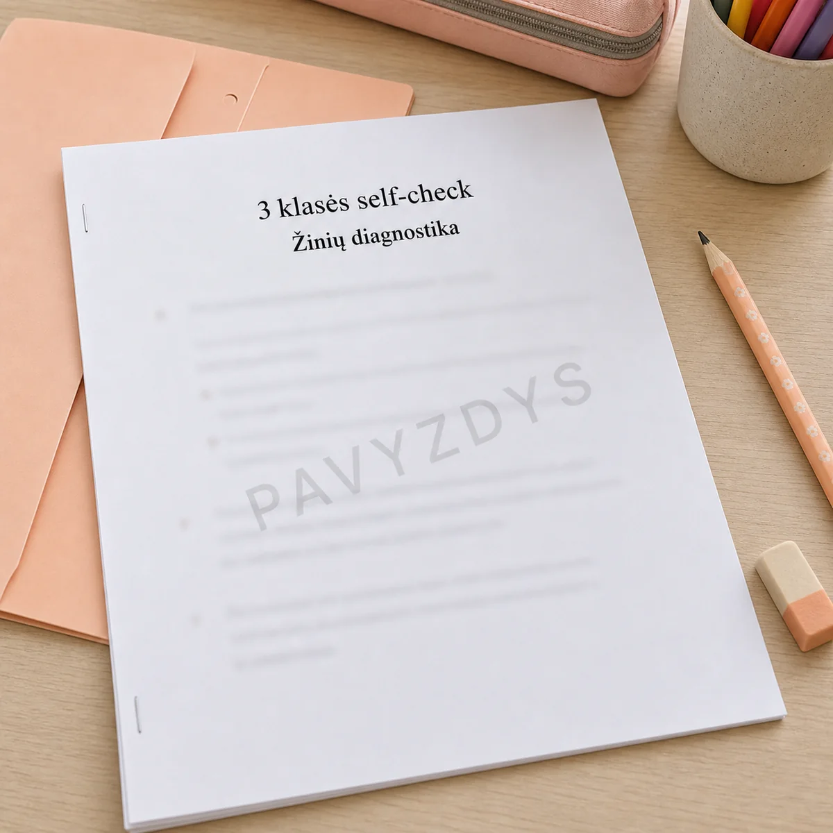 3 klasės self-check rinkinukas | Žinių lygio diagnostika
