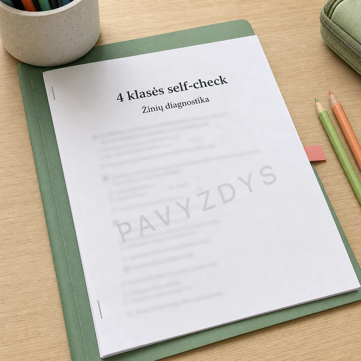 4 klasės self-check rinkinukas | Žinių lygio diagnostika