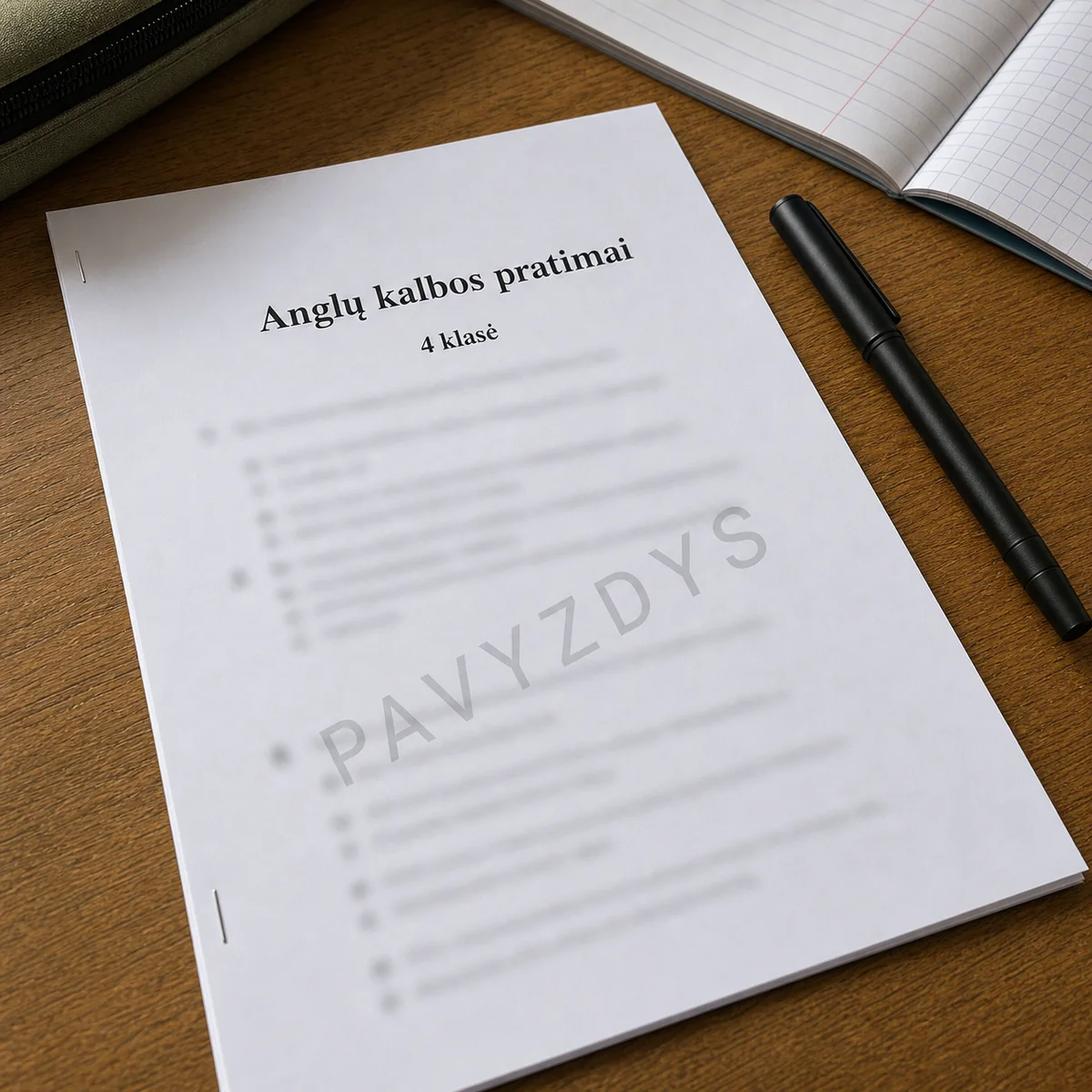 Anglų kalbos pratimai 4 klasei