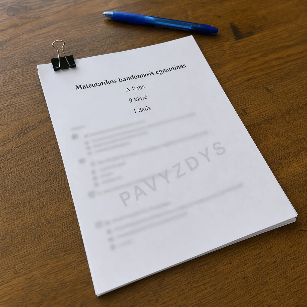 9 klasės matematikos bandomųjų egzaminų rinkinys