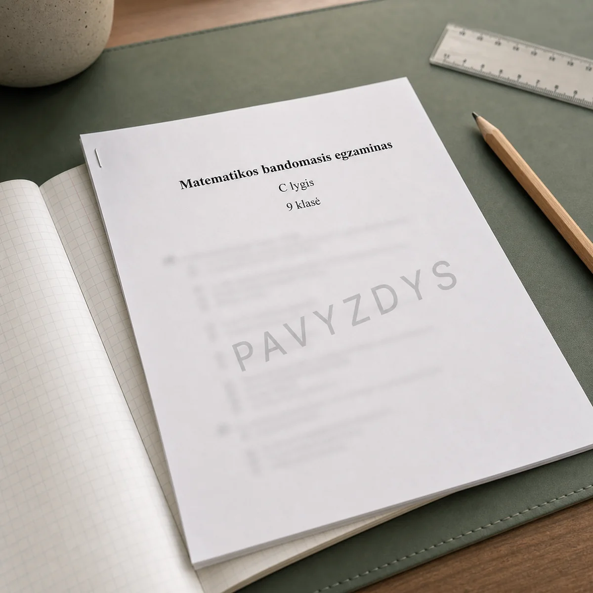 Matematikos bandomasis egzaminas C lygis | 9 klasė