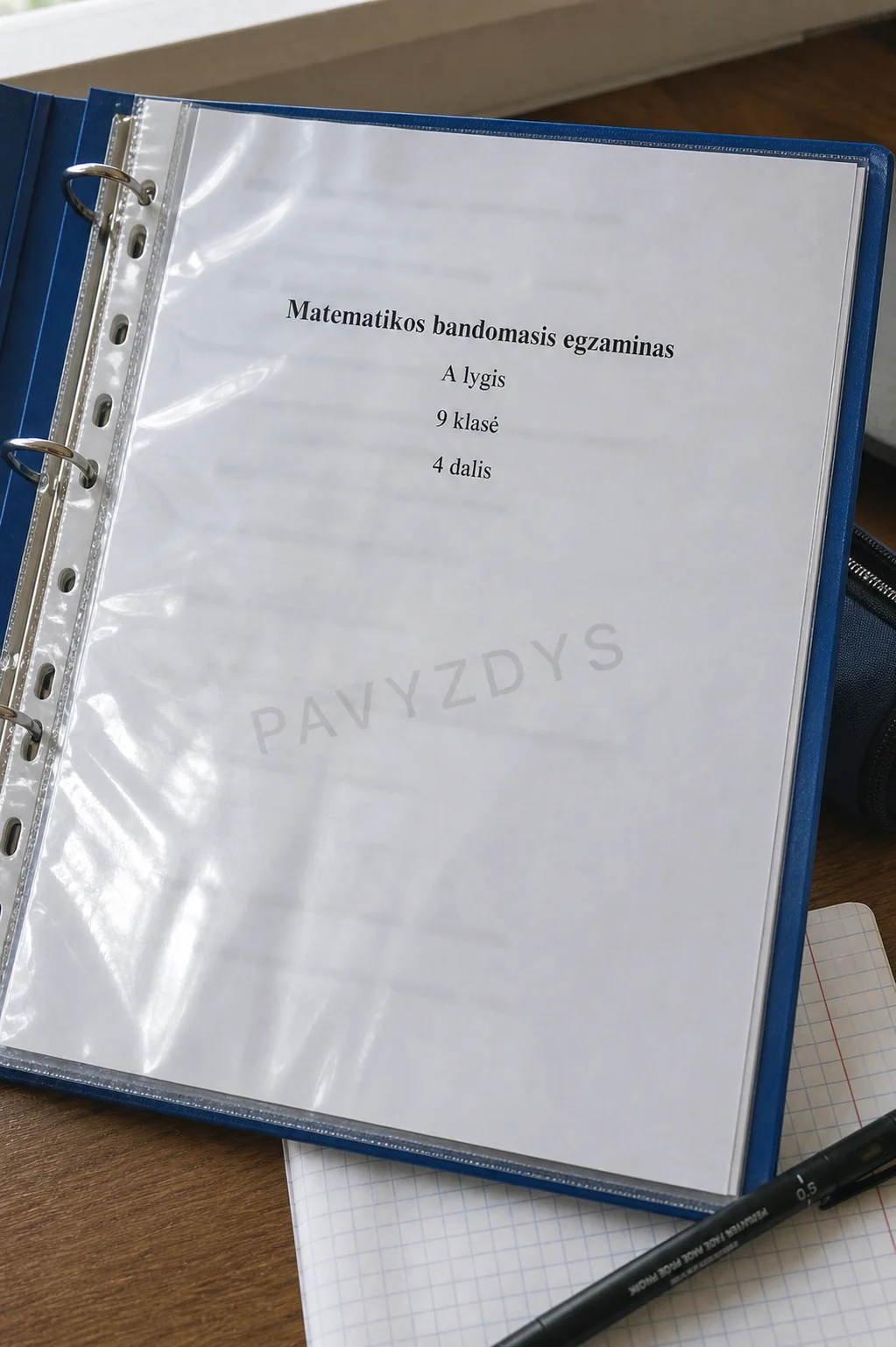 Matematikos bandomasis egzaminas A lygis | 9 klasė | 4 dalis