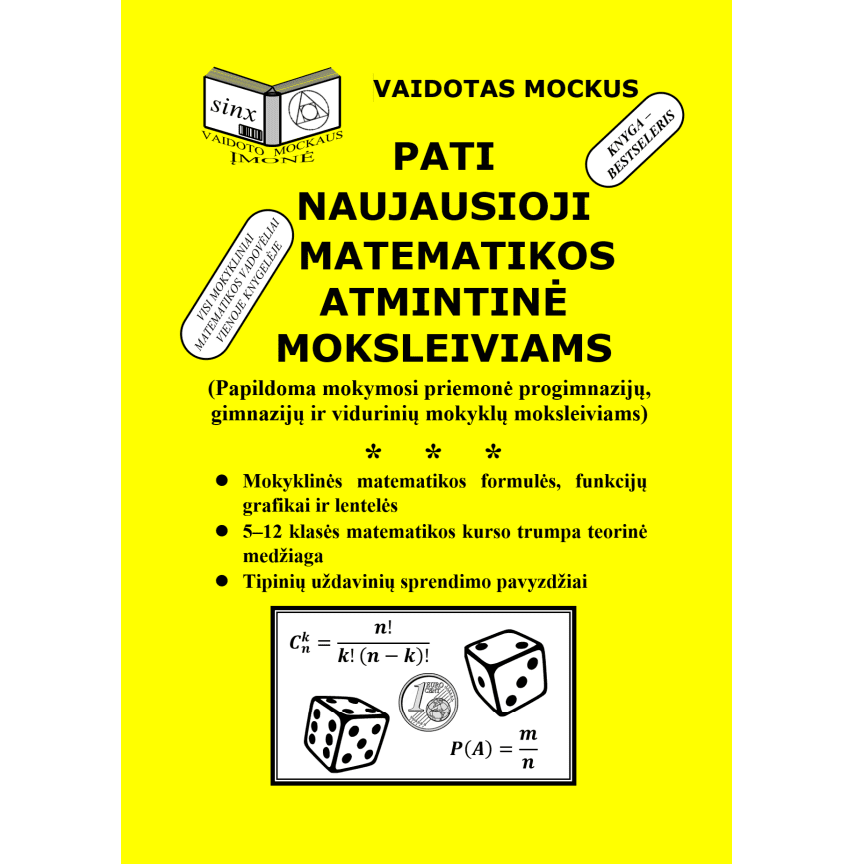 Pati naujausioji matematikos atmintinė moksleiviams Mockus