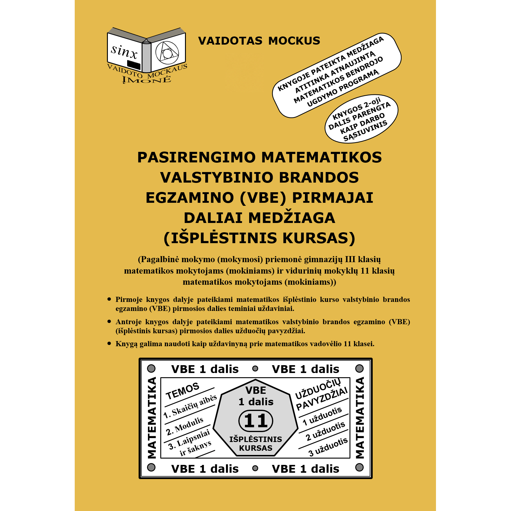 Pasirengimo matematikos VBE 1 daliai medžiaga (išplėstinis kursas) Mockus