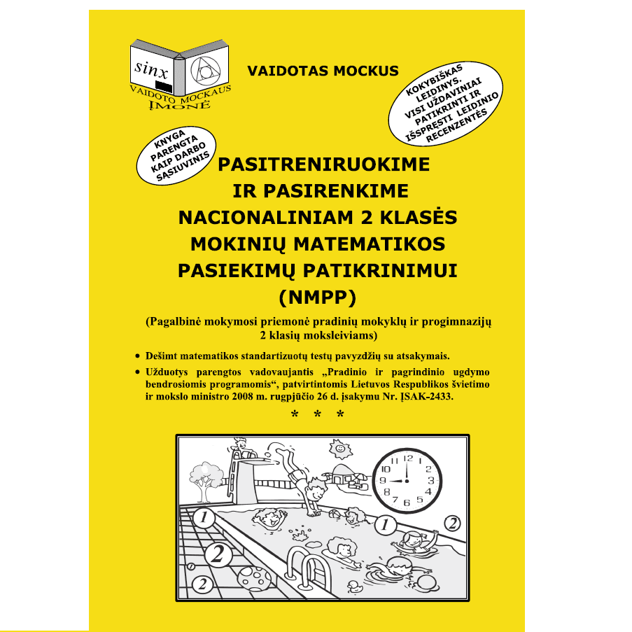Pasitreniruokime ir pasirenkime 2 klasės matematikos patikrinimui Mockus